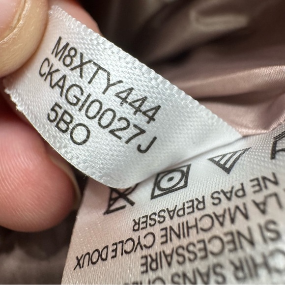 Calvin Klein Women Puff Vest in Light Rose Pink Small Gold Zip - Picture 6 of 11